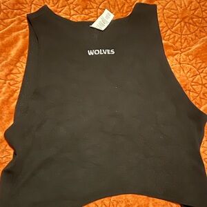 Darc Sport black Sleeveless Crop Muscle Tee